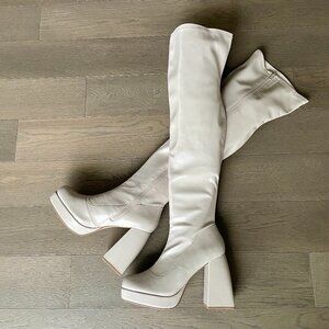 Over-the-Knee Block Heel Boots, NWOT